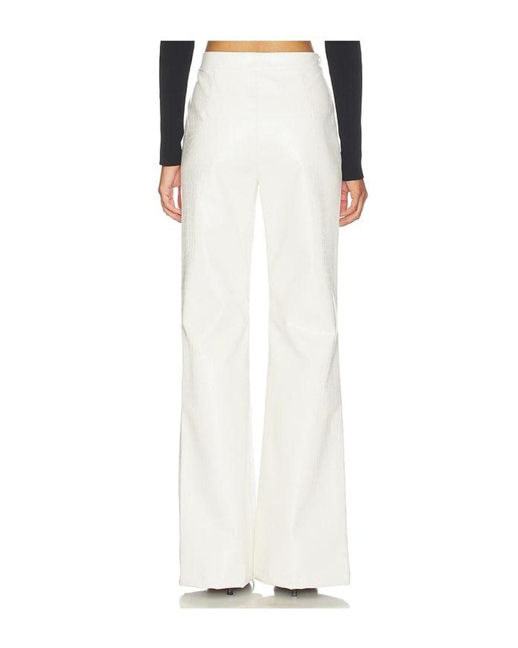 Kim Shui White Croc Lace Up Pant