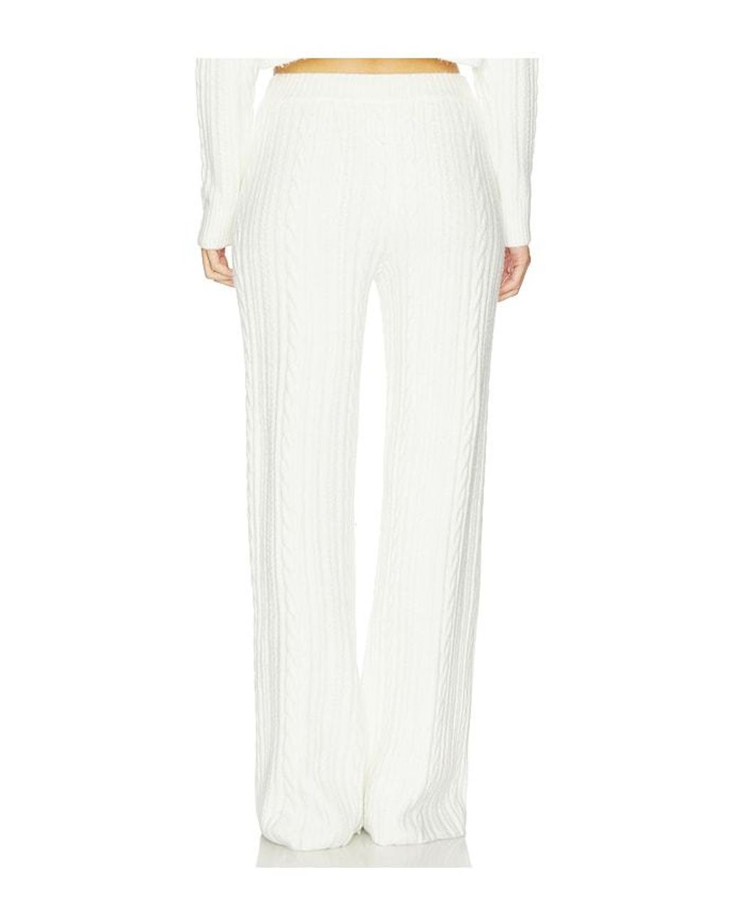WellBeing + BeingWell White Juno Cable Knit Pant