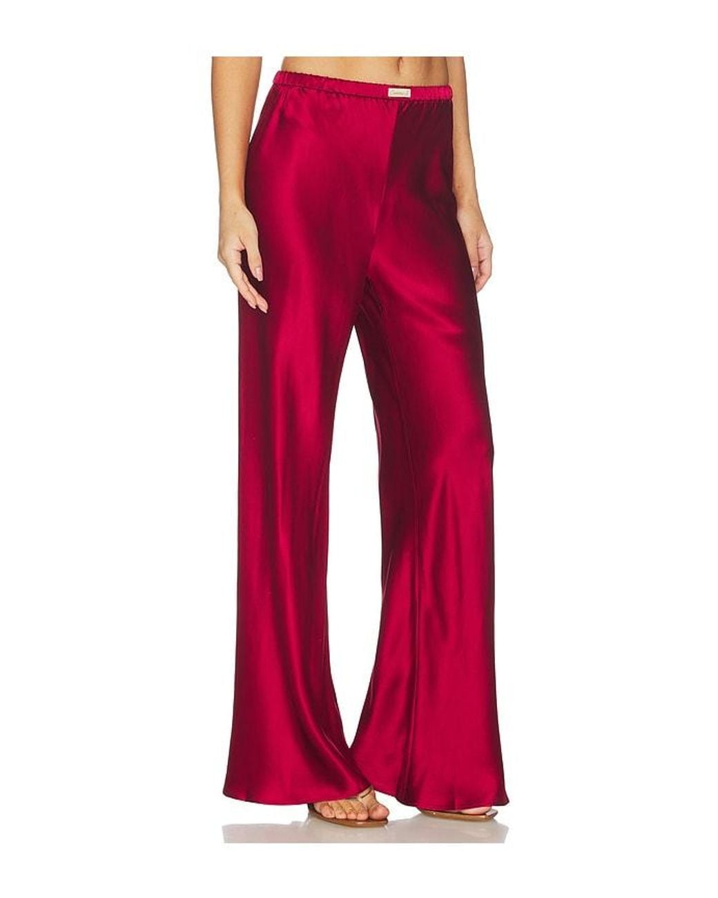 Comme Si Red The Silk Bias Pant