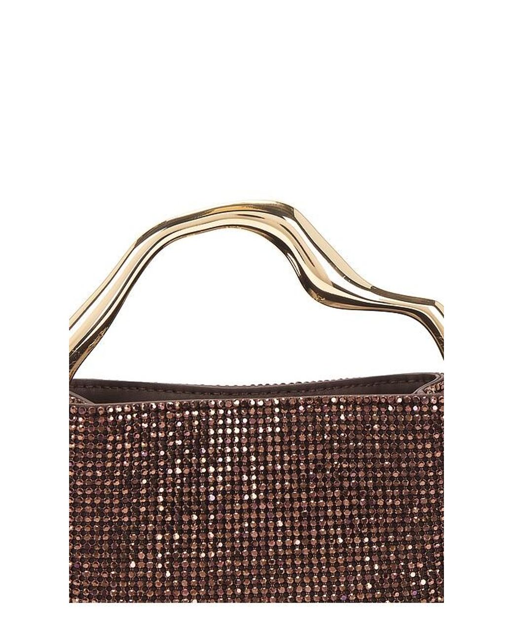 Cult Gaia Brown Solene Mini Top Handle Bag