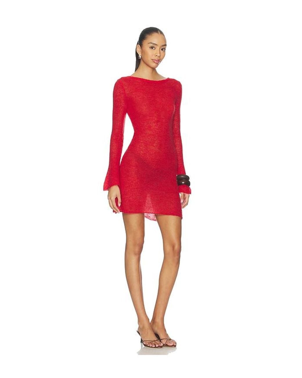 geel Red Panorama Dress