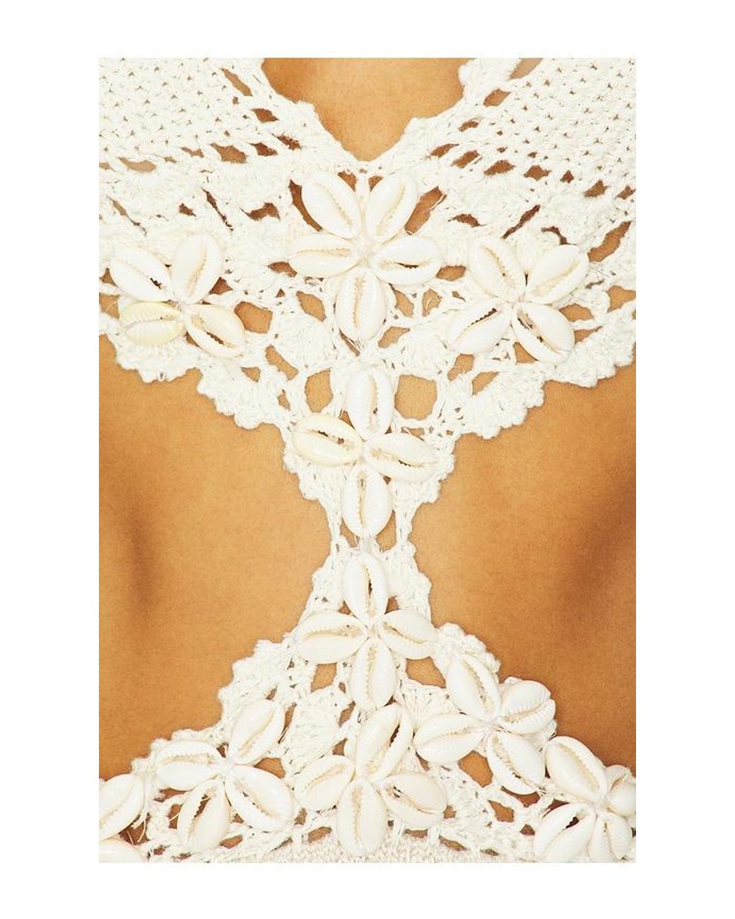 retroféte Multicolor Aisola Crochet Dress