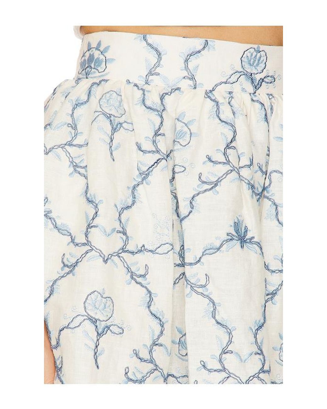 Agua Bendita White Tangelo Maxi Skirt