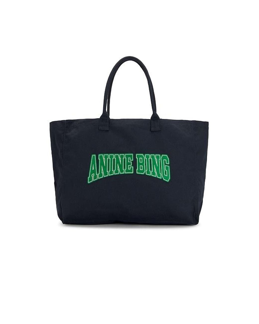 Anine Bing Black Leo Canvas Tote