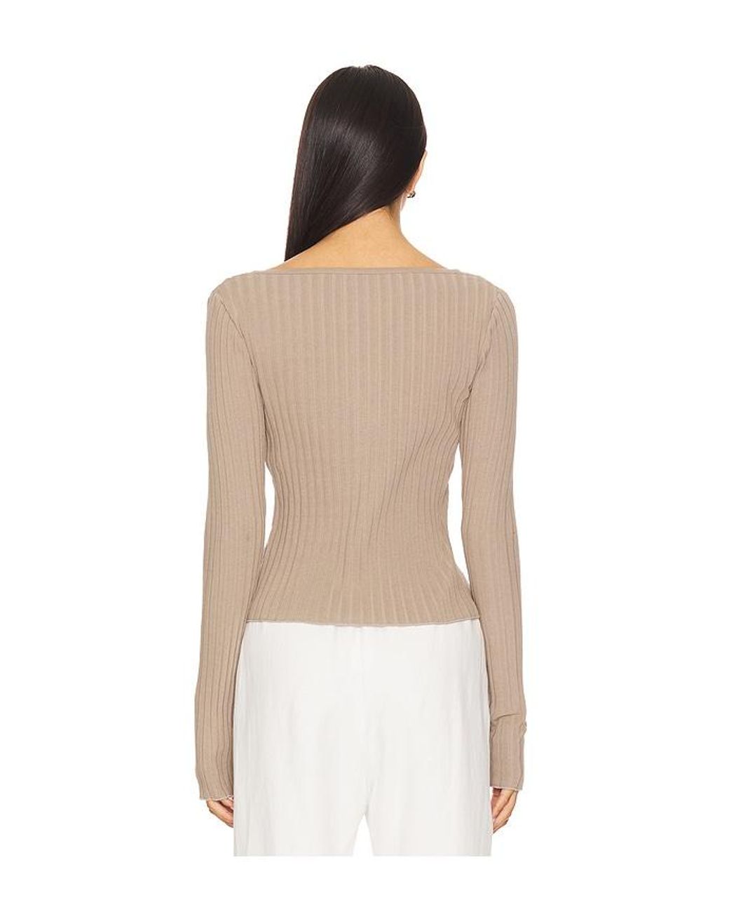 Free People White Tilly Long Sleeve Top