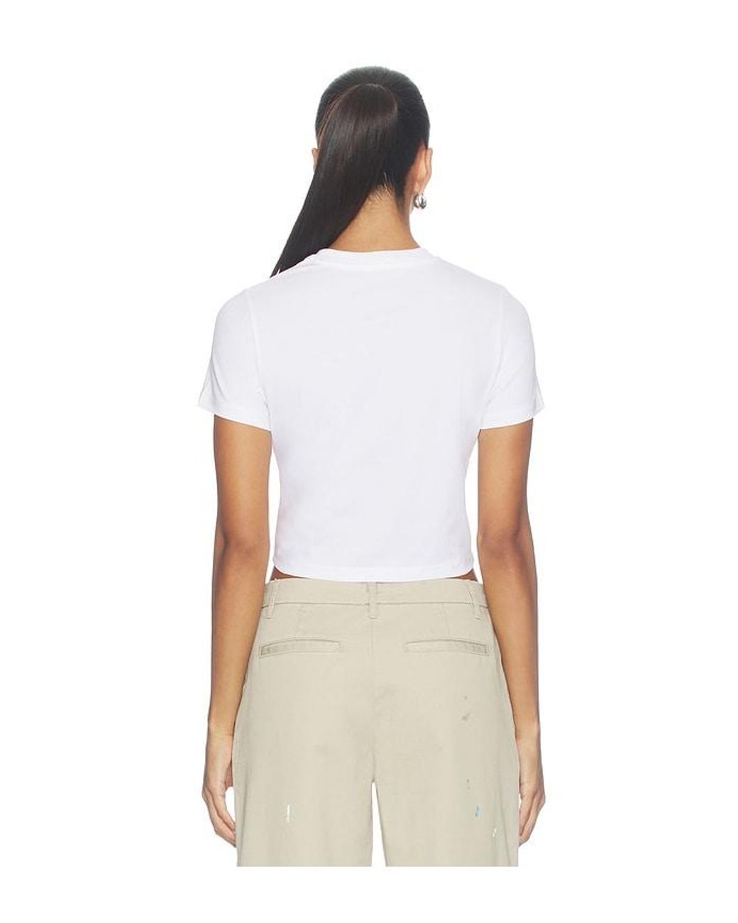 Casablanca White Cropped Baby Tee