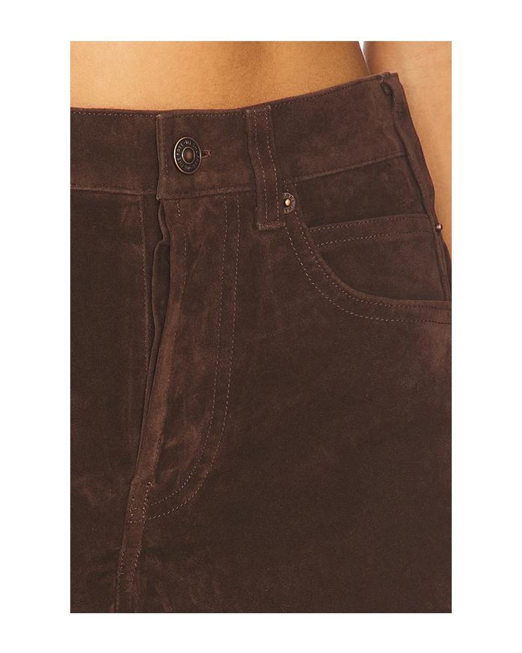 Free People Black X We The Free Tippi Faux Suede Short