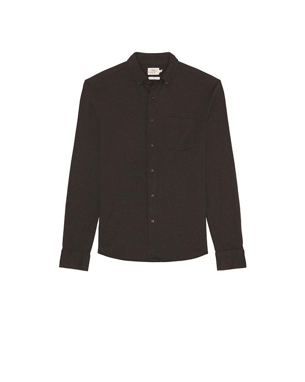 Faherty Brand Black Coastline Knit Shirt for men