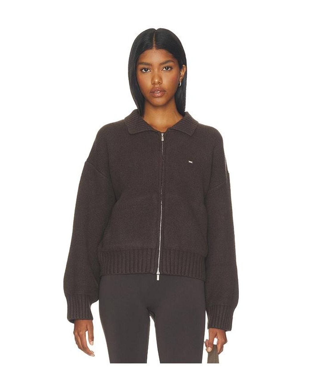 ADANOLA Black Collared Bomber Jacket