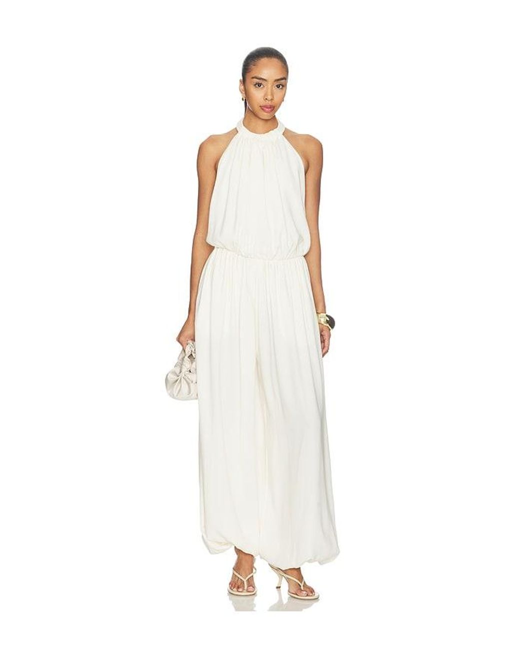Ronny Kobo White Dixie Jumpsuit