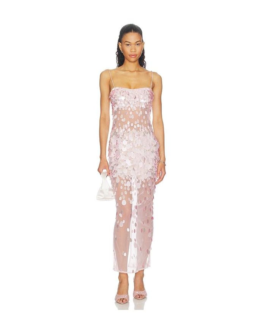 retroféte Pink Mischa Midi Dress