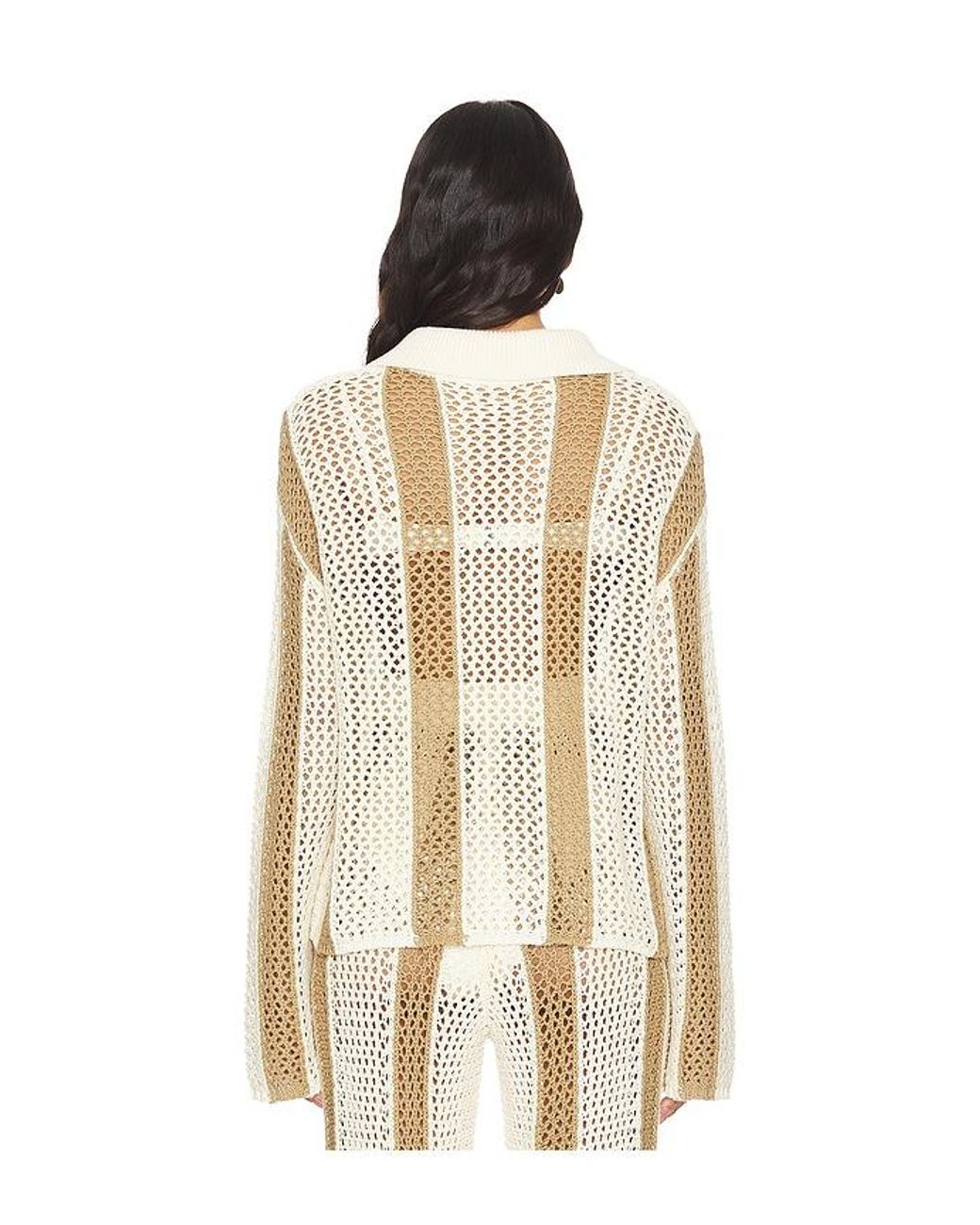 Lovers + Friends Natural Kerim Stripe Top