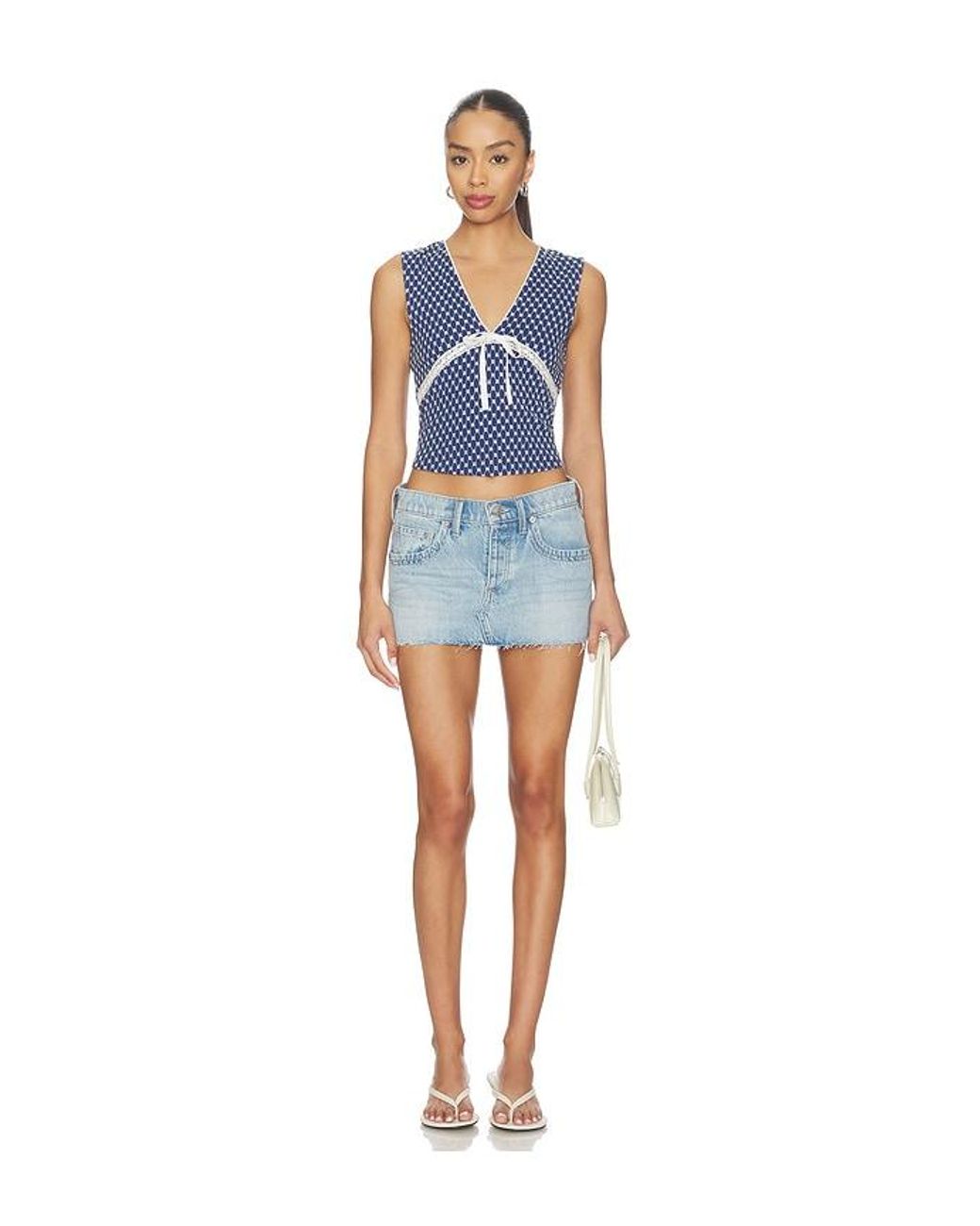 Free People Blue Good Graces Top