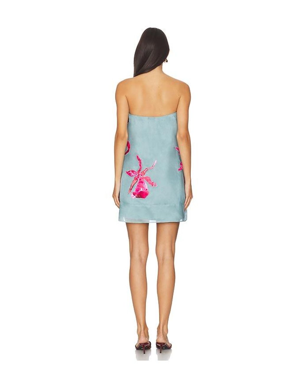 AMUR Red Fran Strapless Mini Dress
