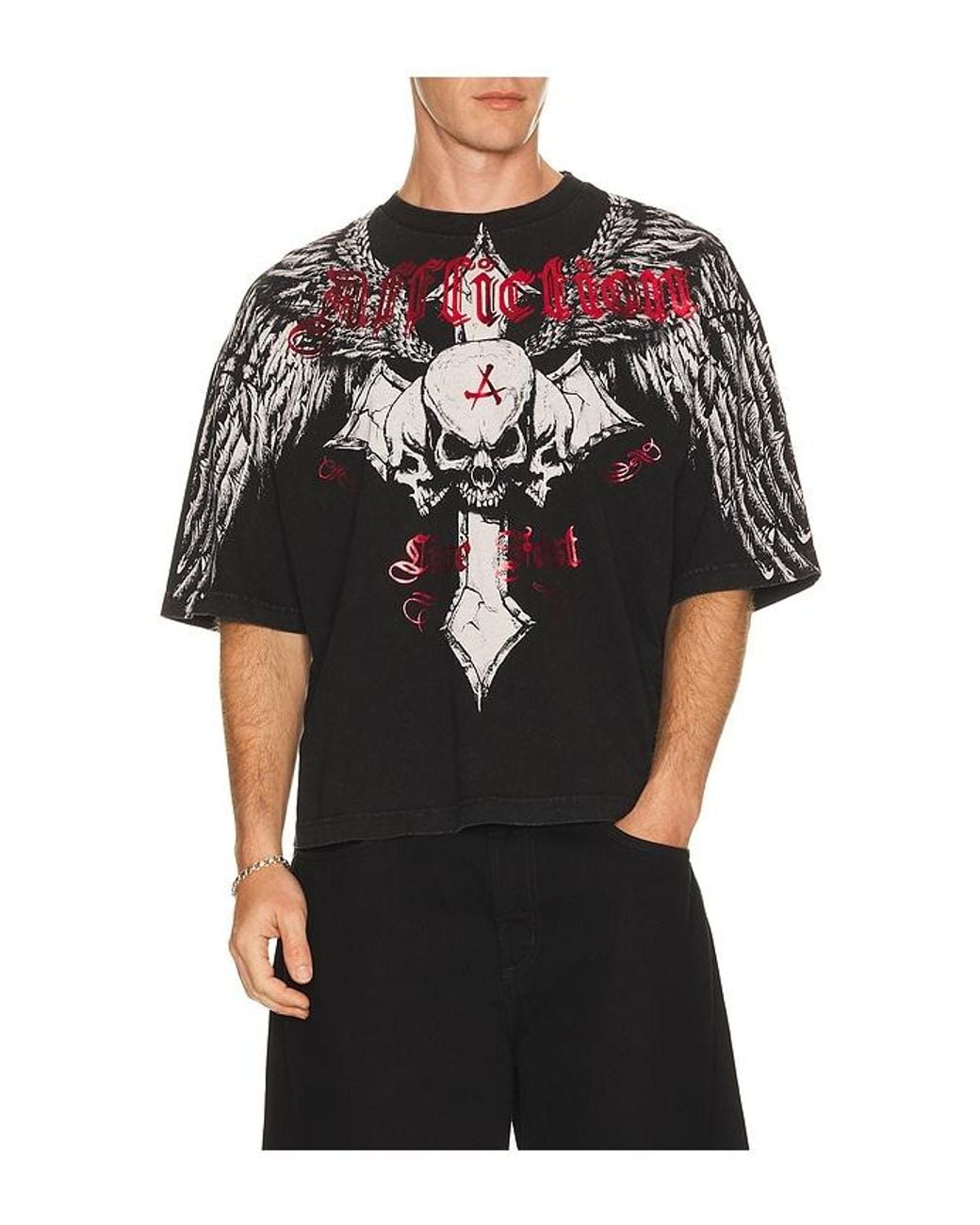 Affliction Black Imperial Life Short Sleeve Tee for men