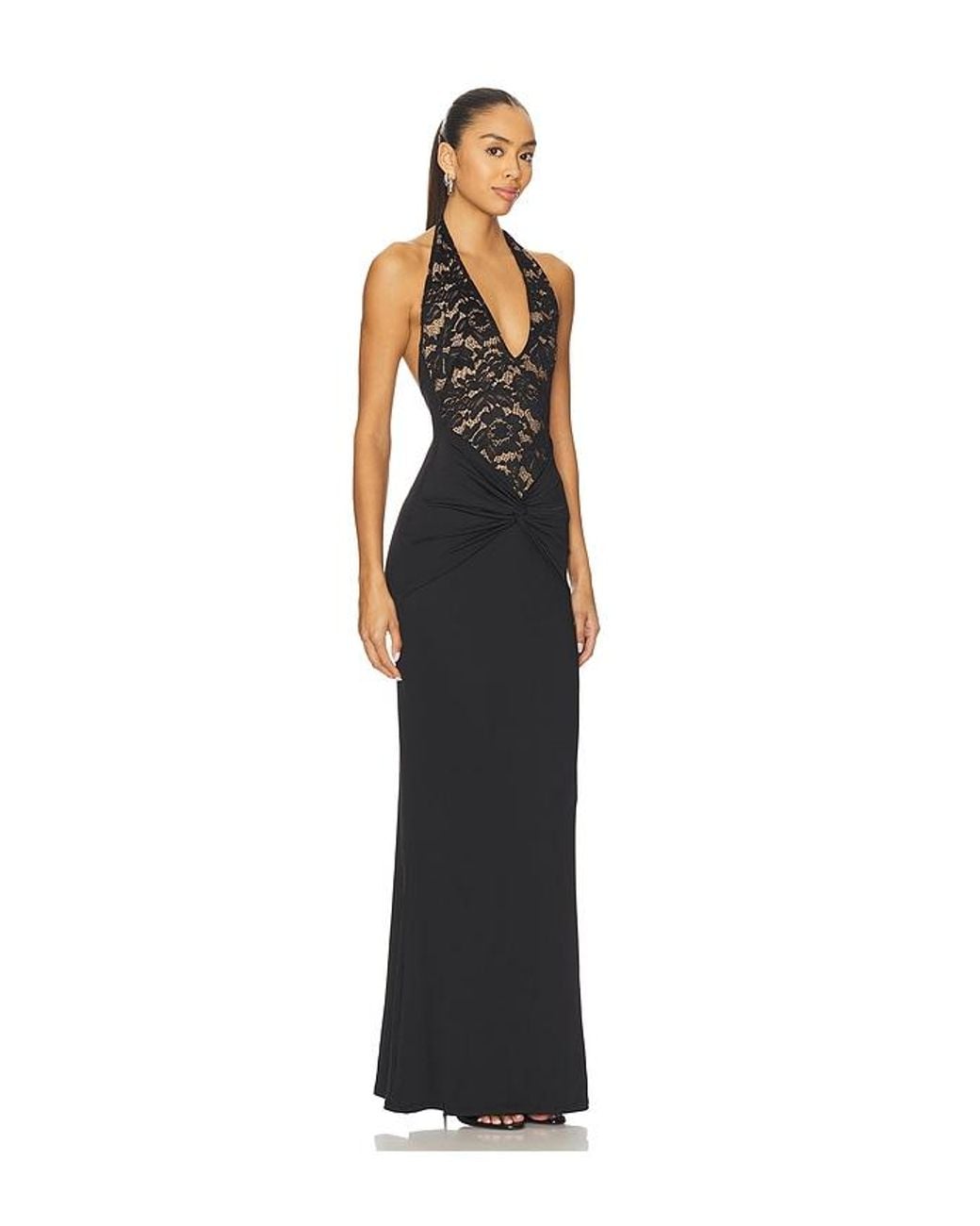 Nookie Black Lennox Halter Gown