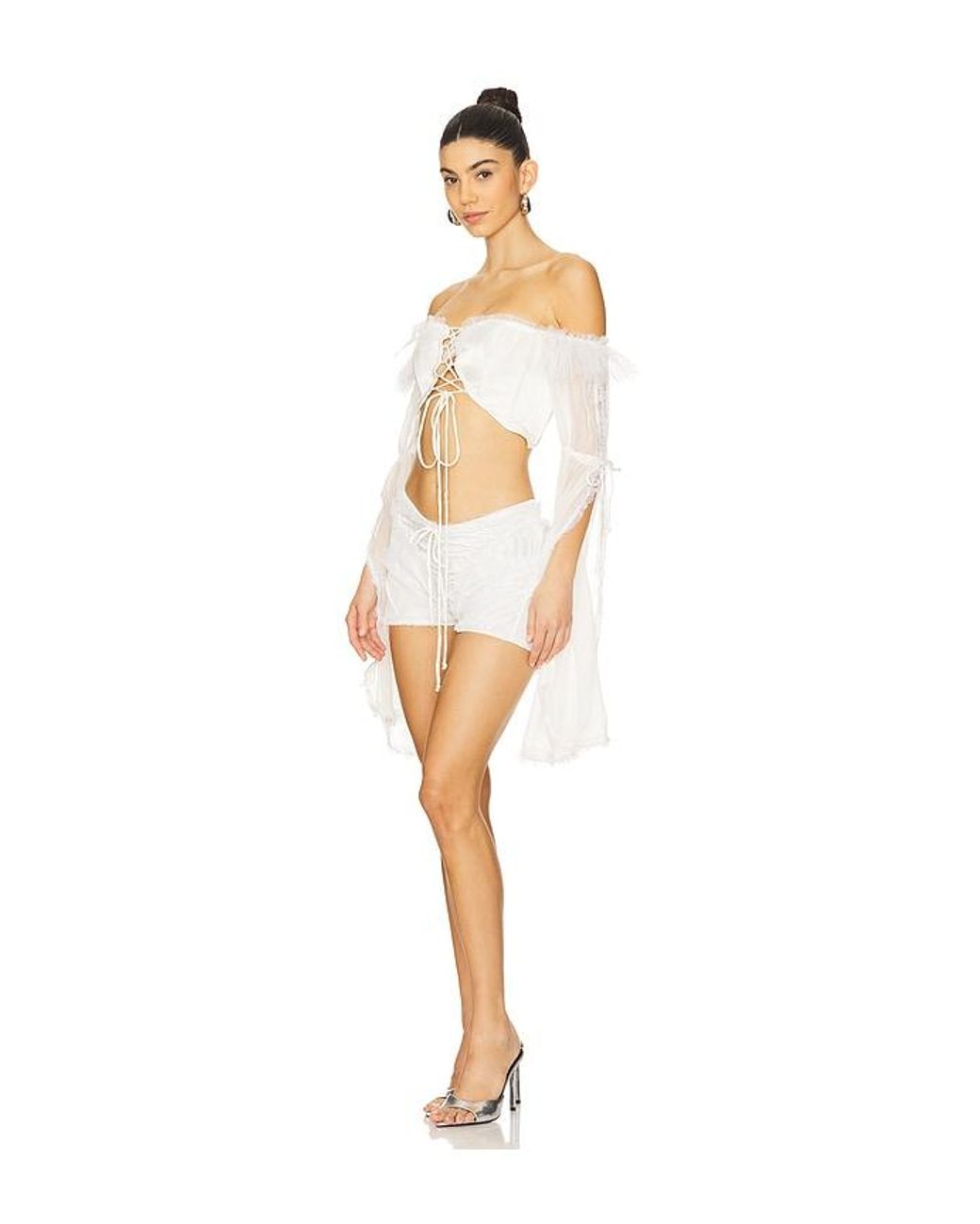 AMOR MIA White Rococo Top
