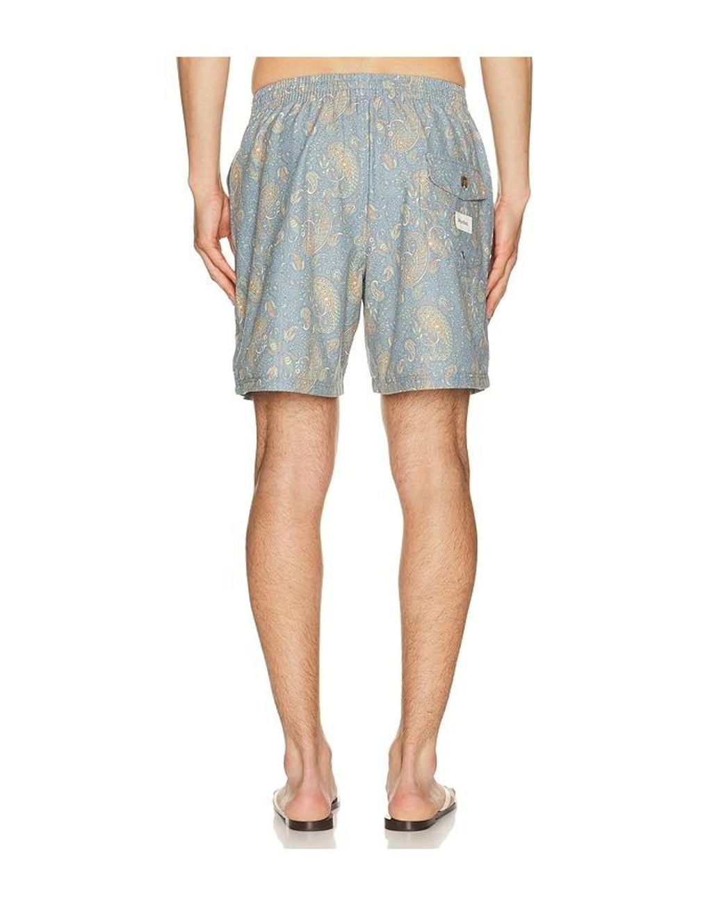 Rhythm Blue Tally Paisley Swim Short for men