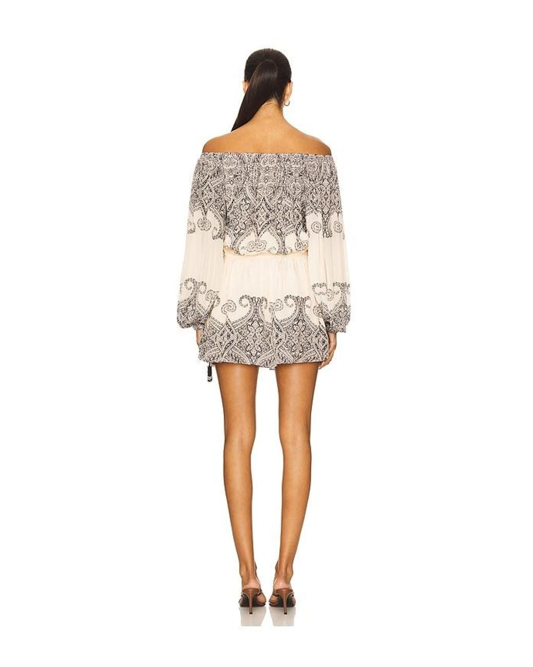 Hemant & Nandita Natural Slip On Mini Dress