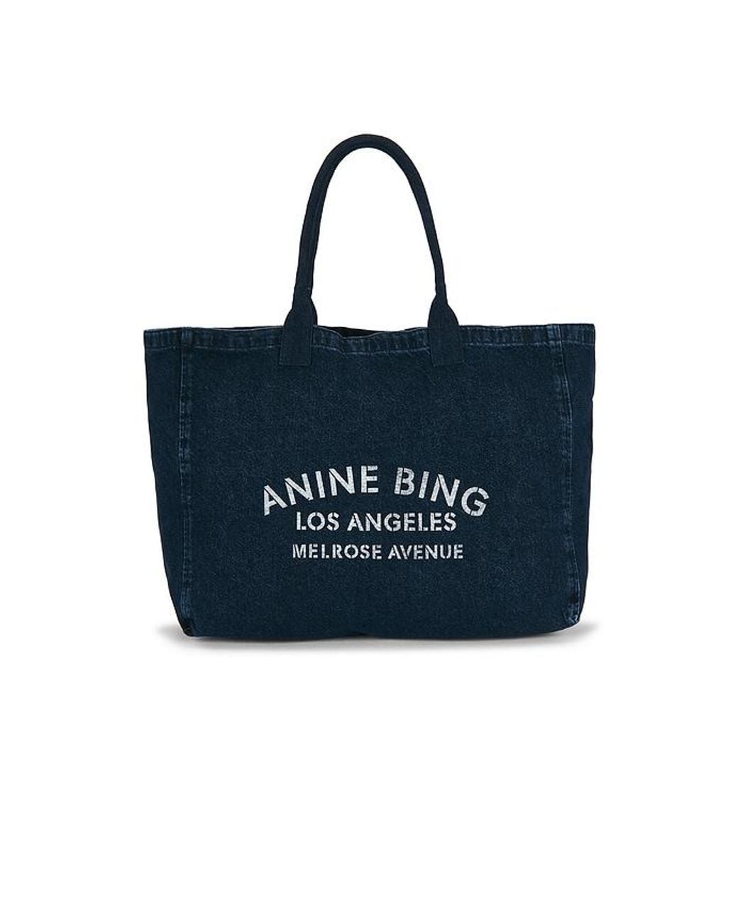 Anine Bing Blue Leo Denim Tote Bag
