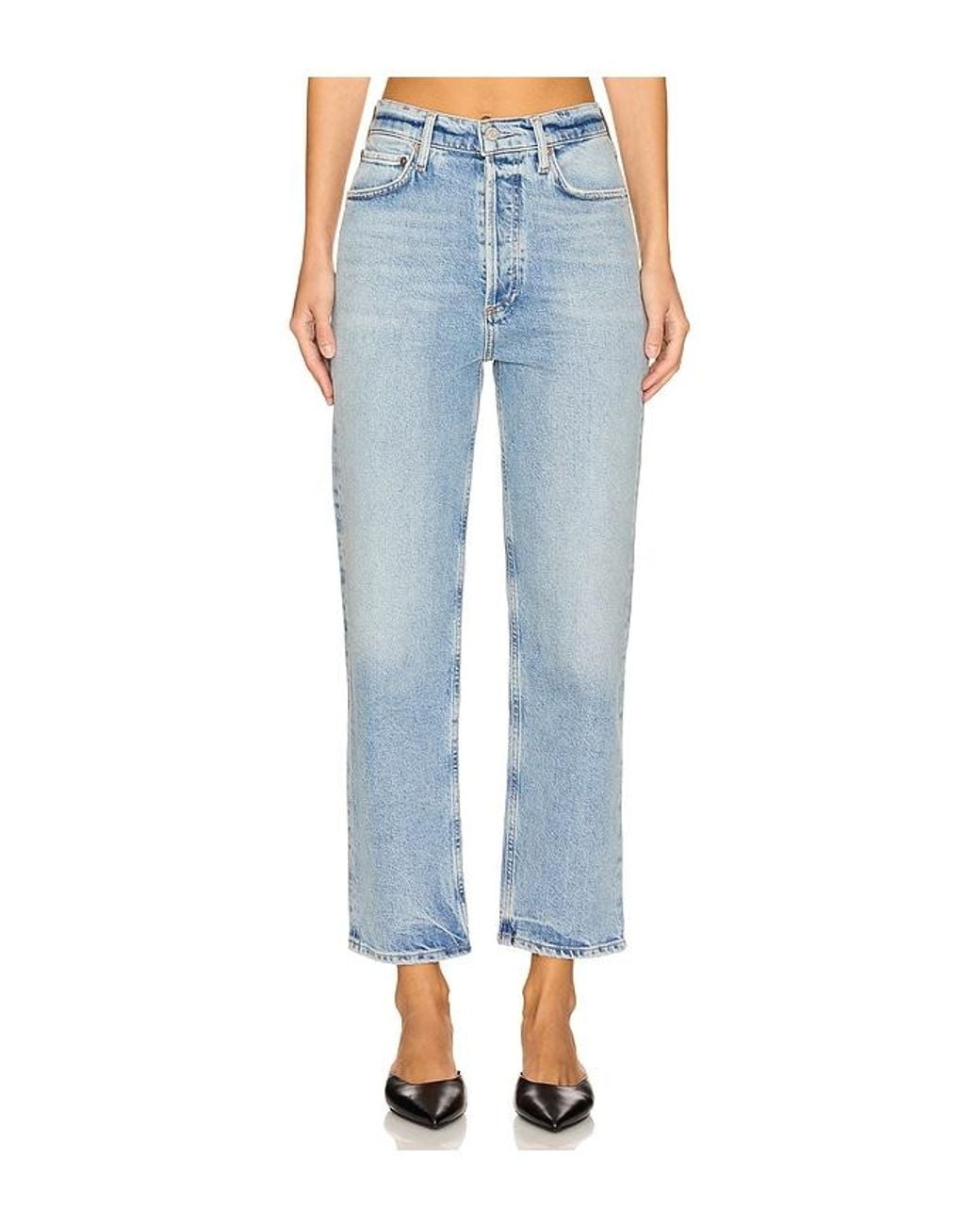 Agolde Blue 90's Pinch Waist Crop Jeans