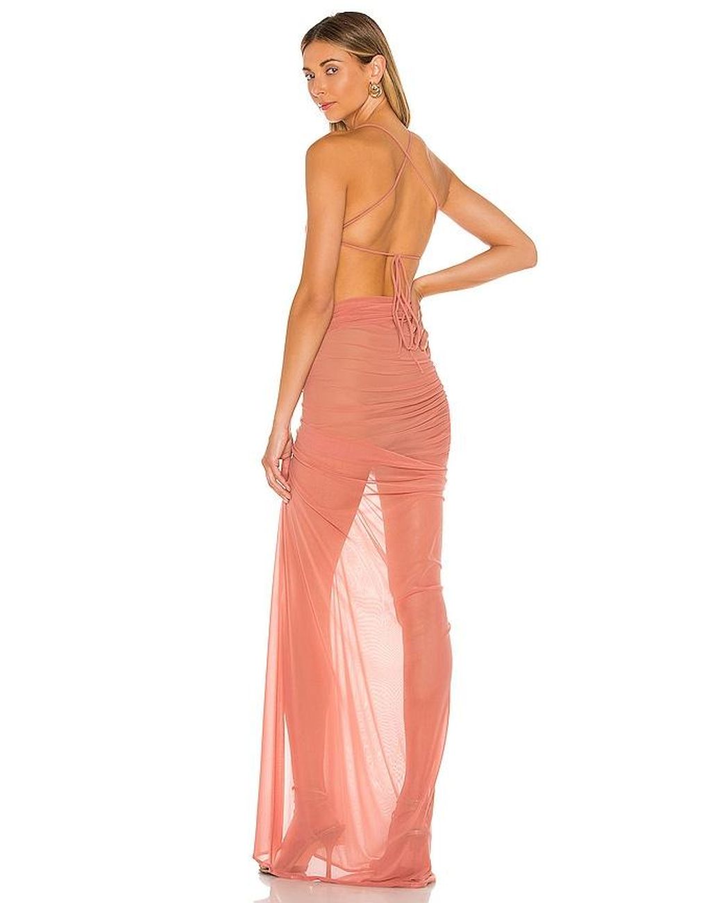 Michael Costello Orange X Revolve Follie Gown