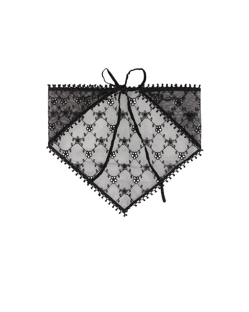 Lovers + Friends Black Josefina Triangle Scarf