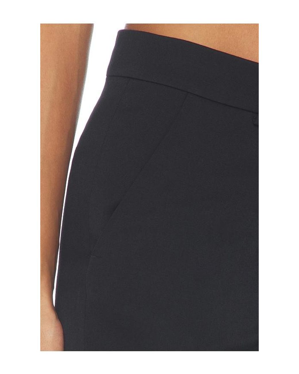 Balmain Blue Low Waist Satin Wool Pant