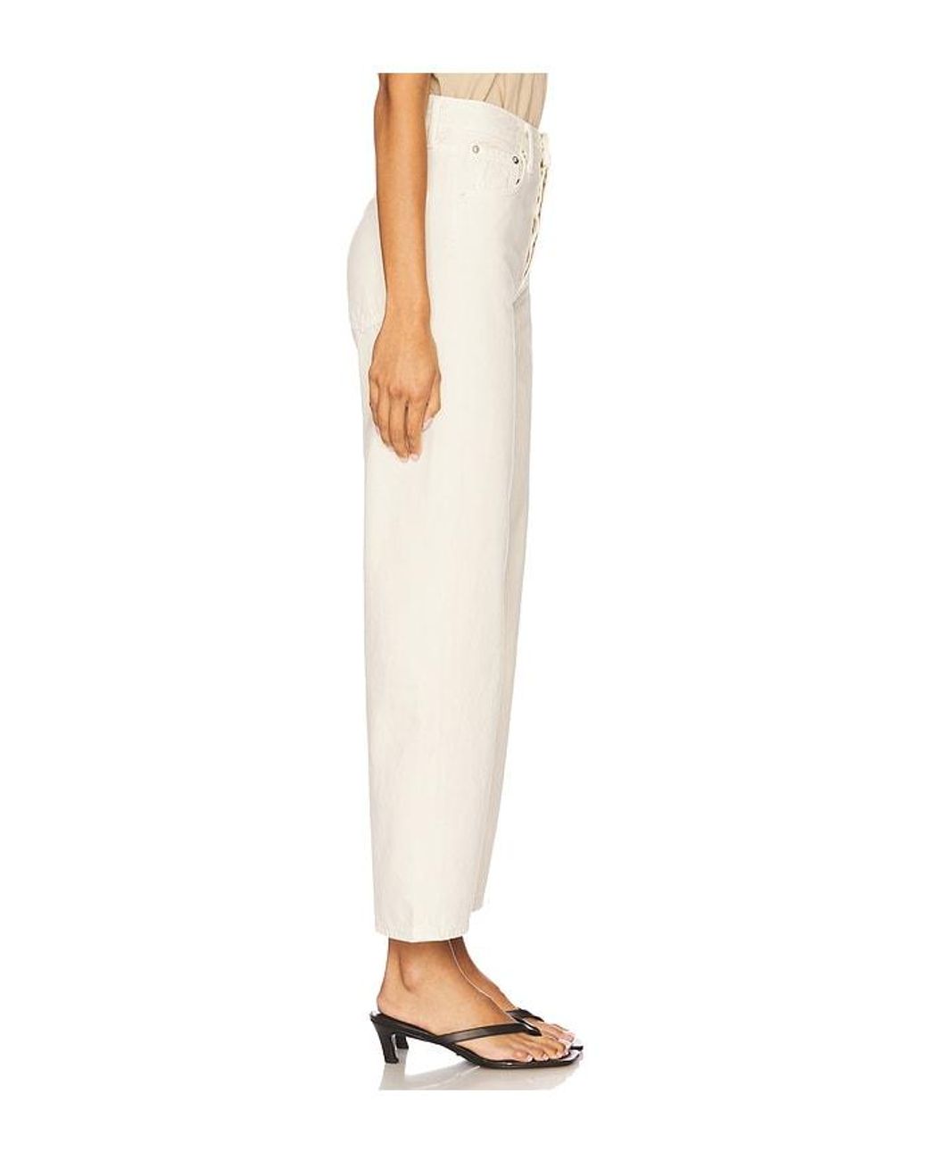 Agolde White Ren High Rise Wide Leg