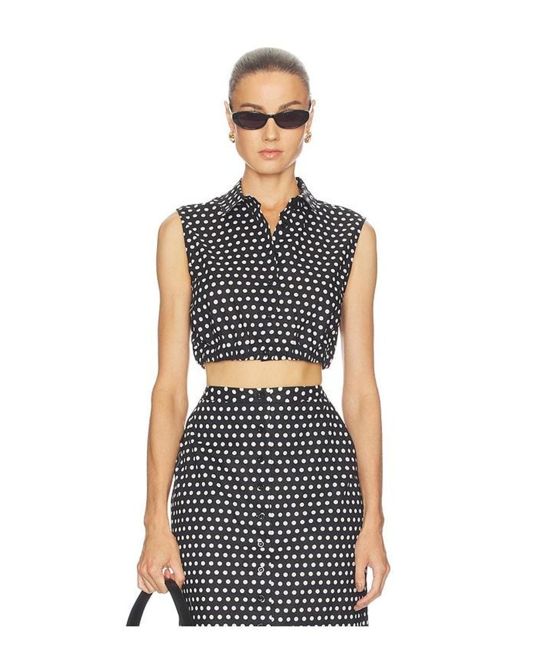 FRAME Blue The Polka Dot Top