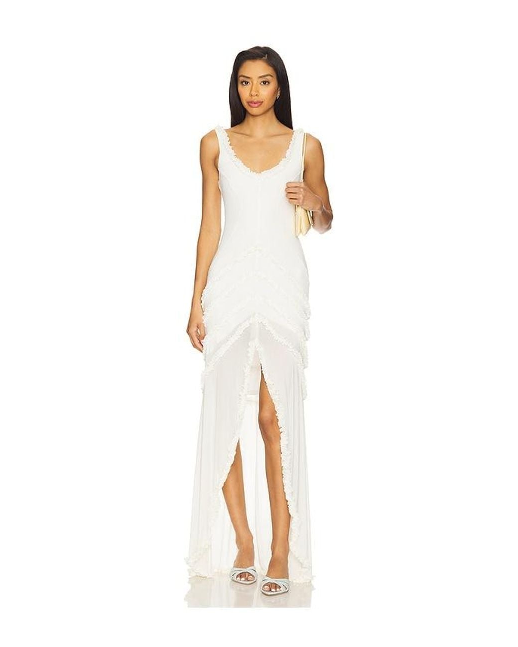 AFRM White Landa Dress