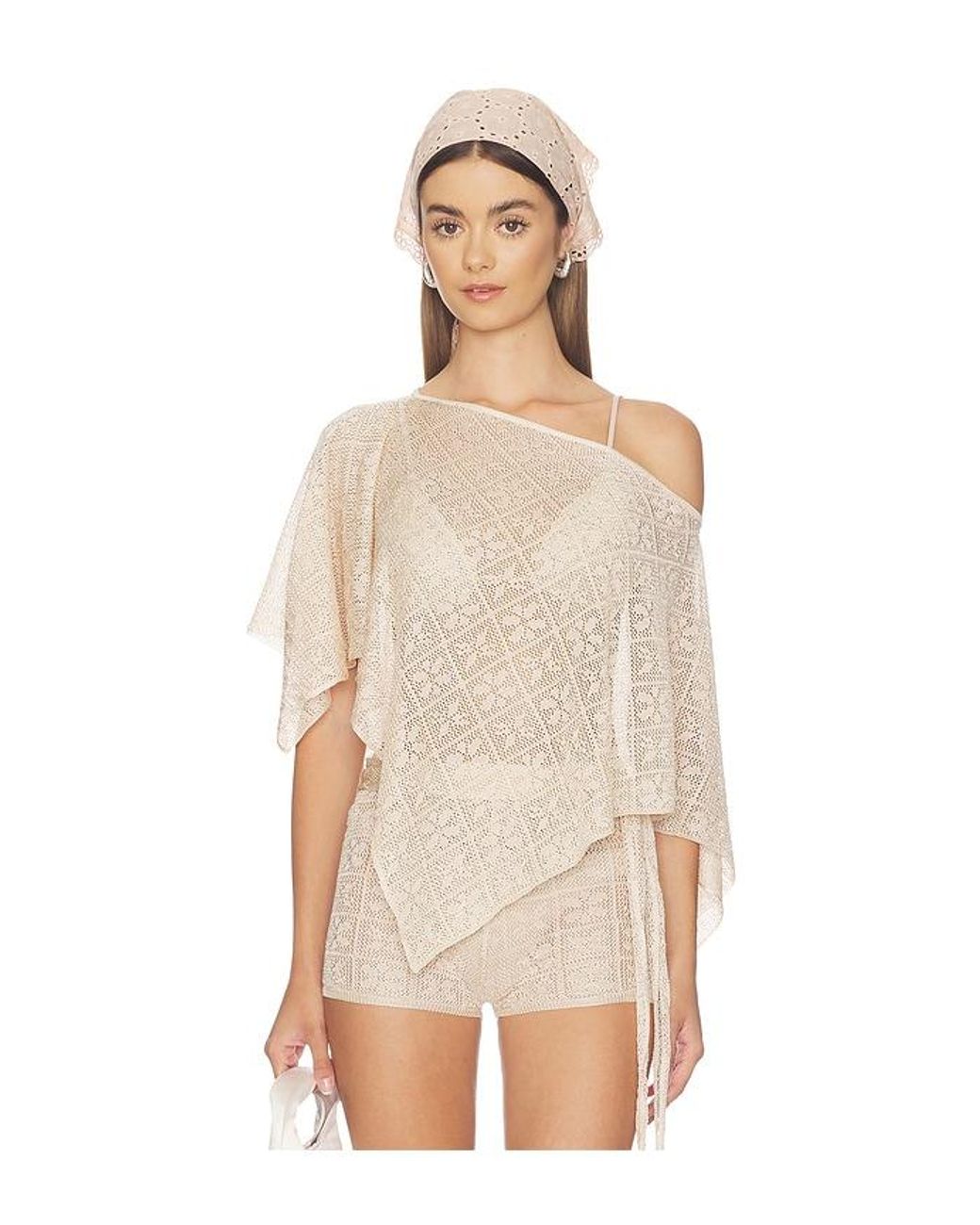 Tiger Mist Natural Fern Crochet Poncho