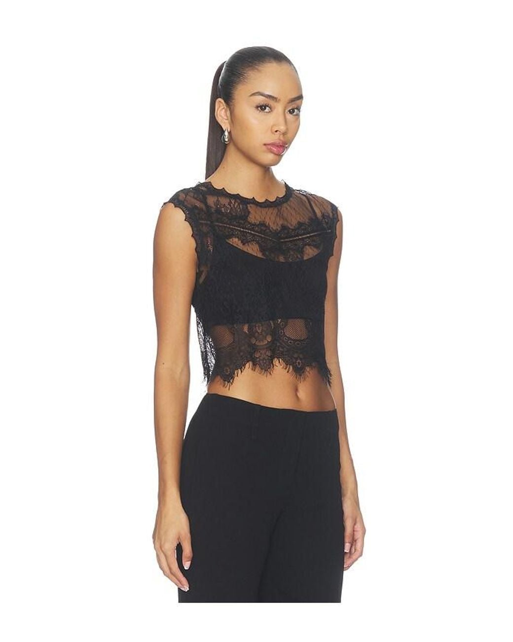 AllSaints Black Eliza Tank Top