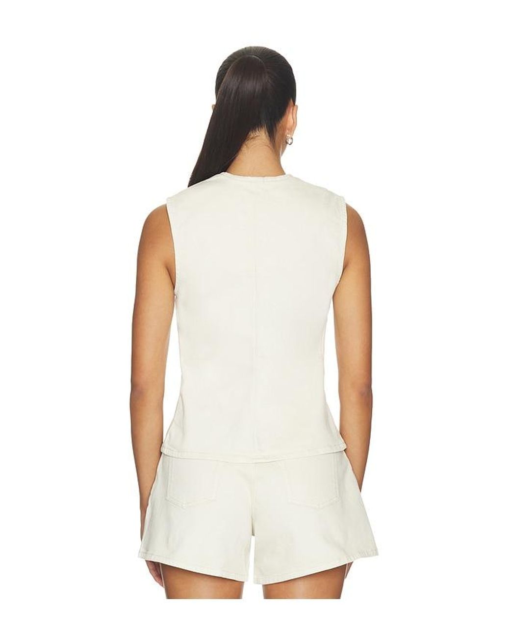 7 For All Mankind White Lady Vest