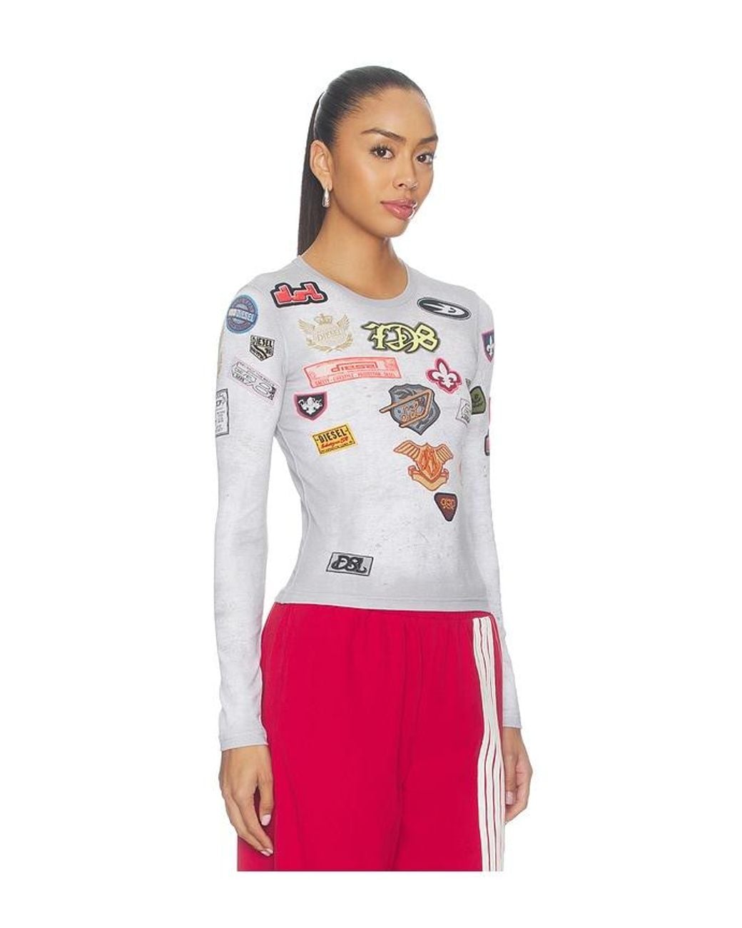 DIESEL Red Tele Long Sleeve T-shirt