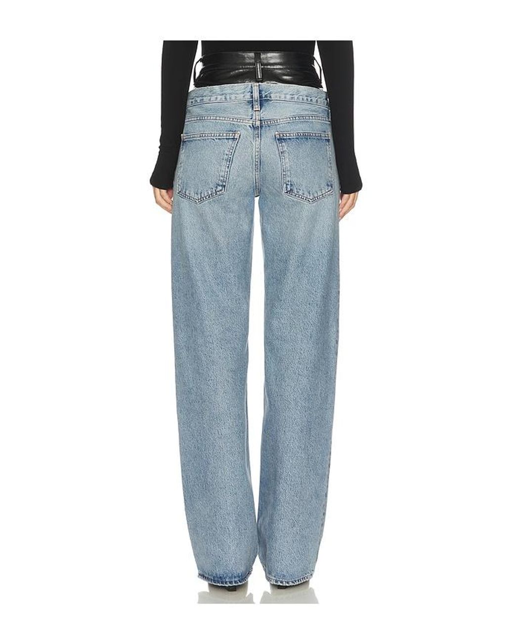 Agolde Blue Elson High Rise Loose Jeans