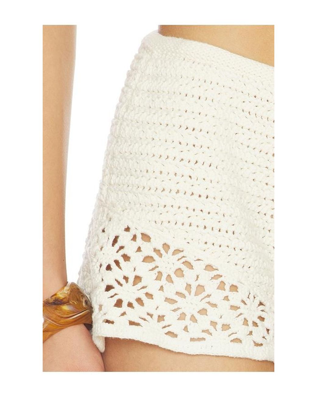 Tularosa White Carrissa Crochet Short