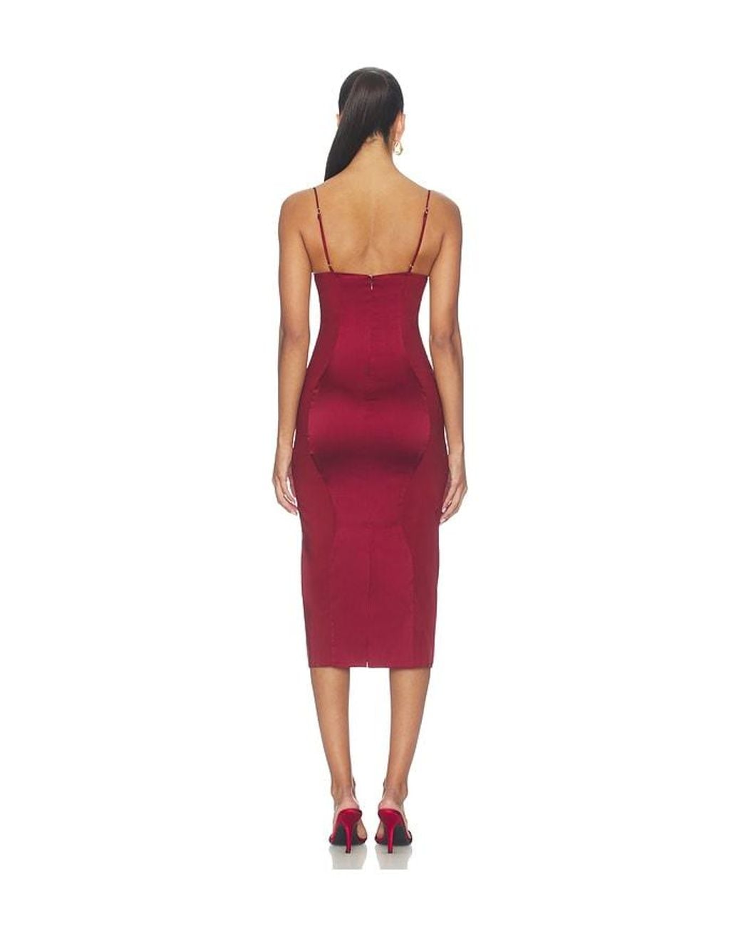Nbd Red Mohini Midi Dress