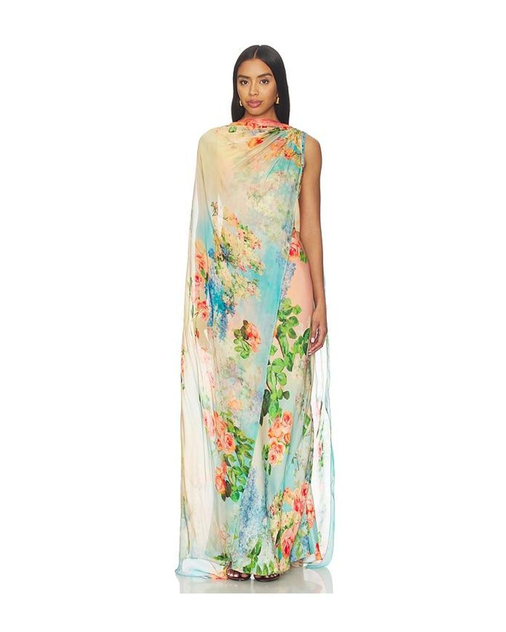 Hemant & Nandita White Maxi Dress With Sash