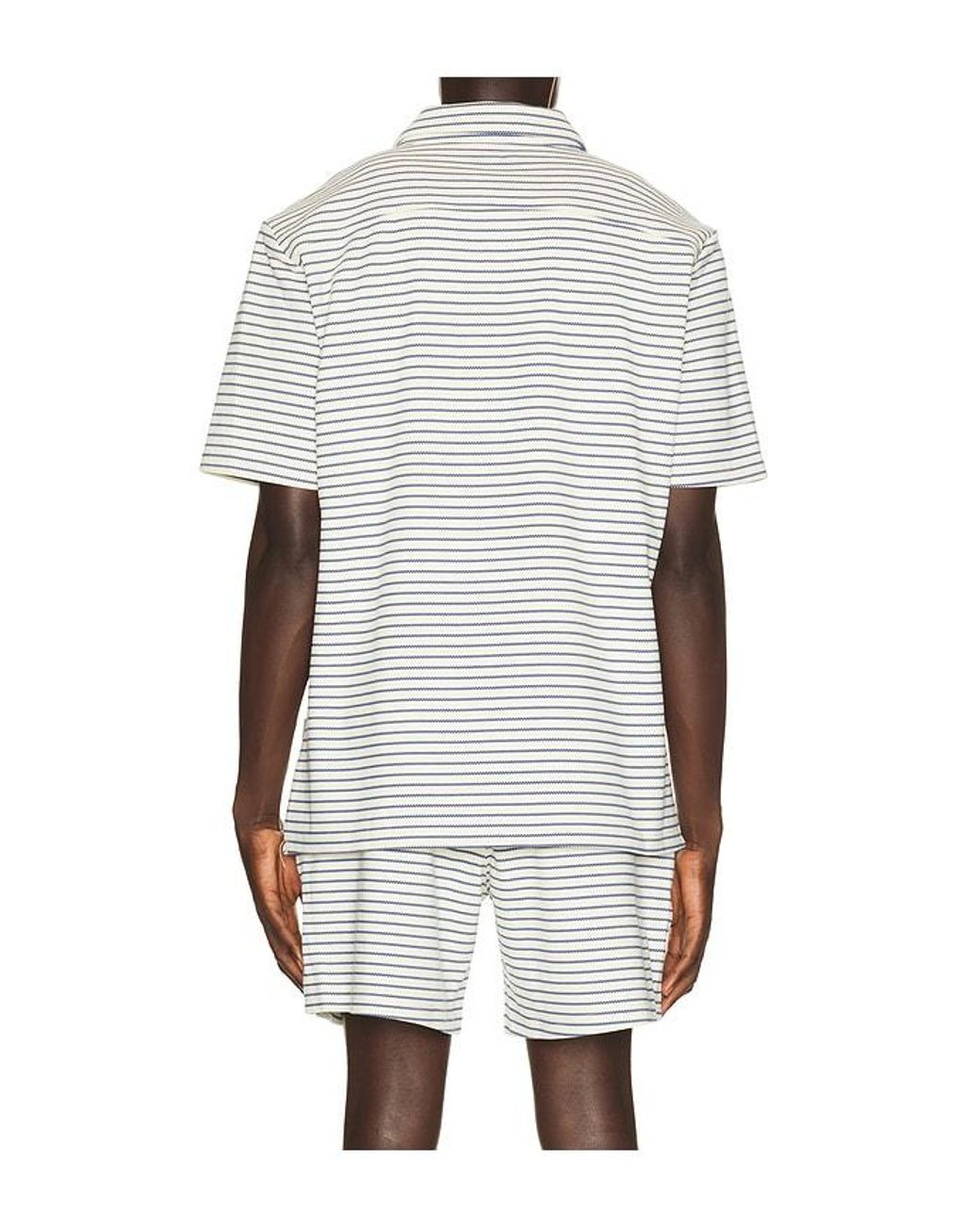 BOUND White Stripe Jacquard Shirt for men