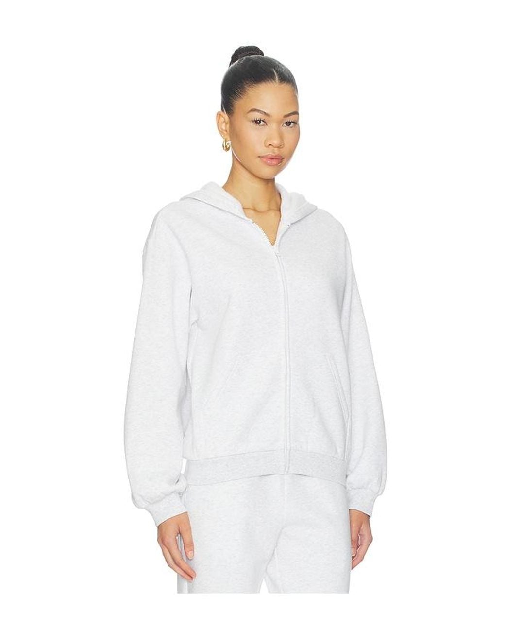 superdown White Minya Zip Up Hoodie