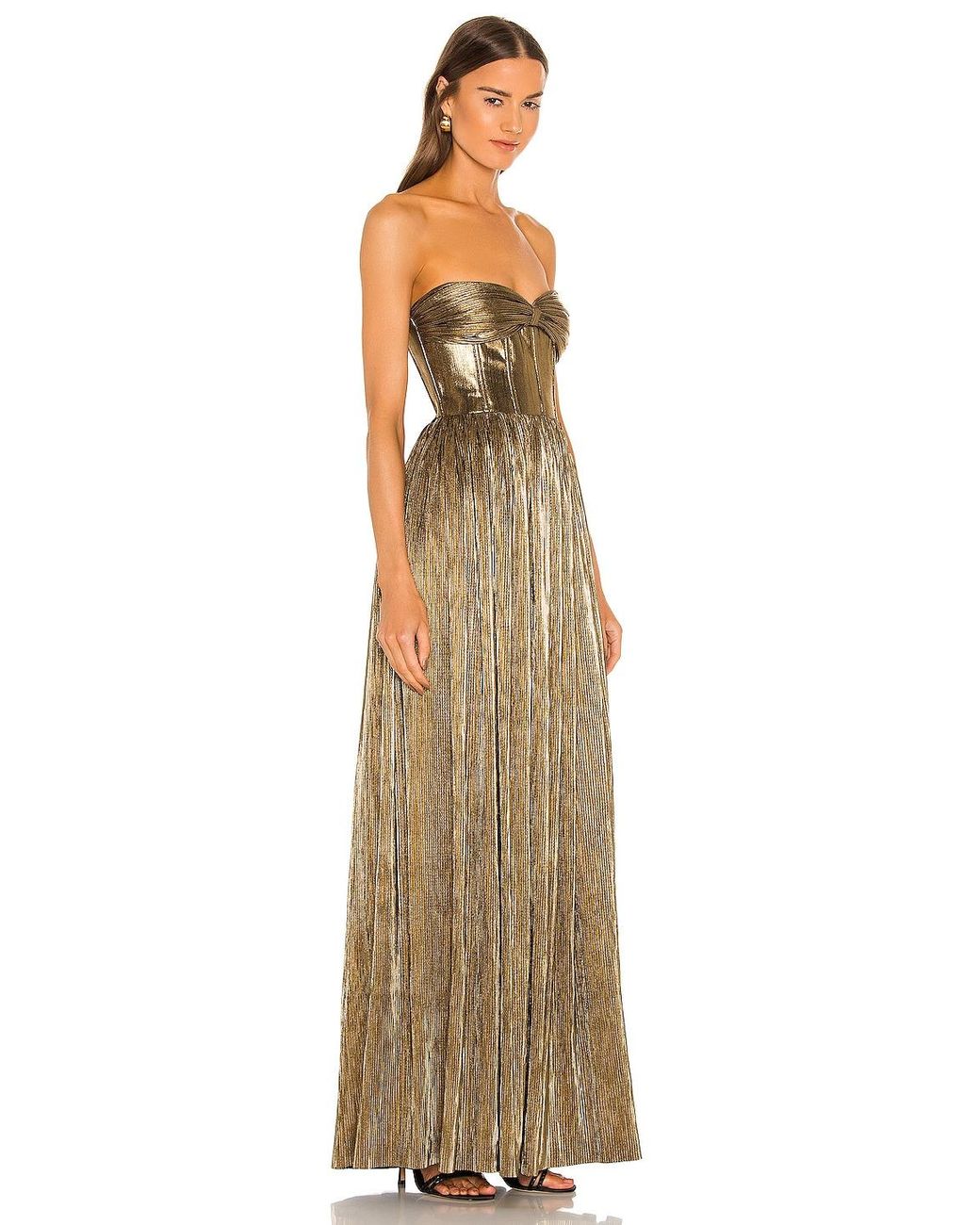 Bronx and Banco Florence Strapless Gown in Metallic | Lyst