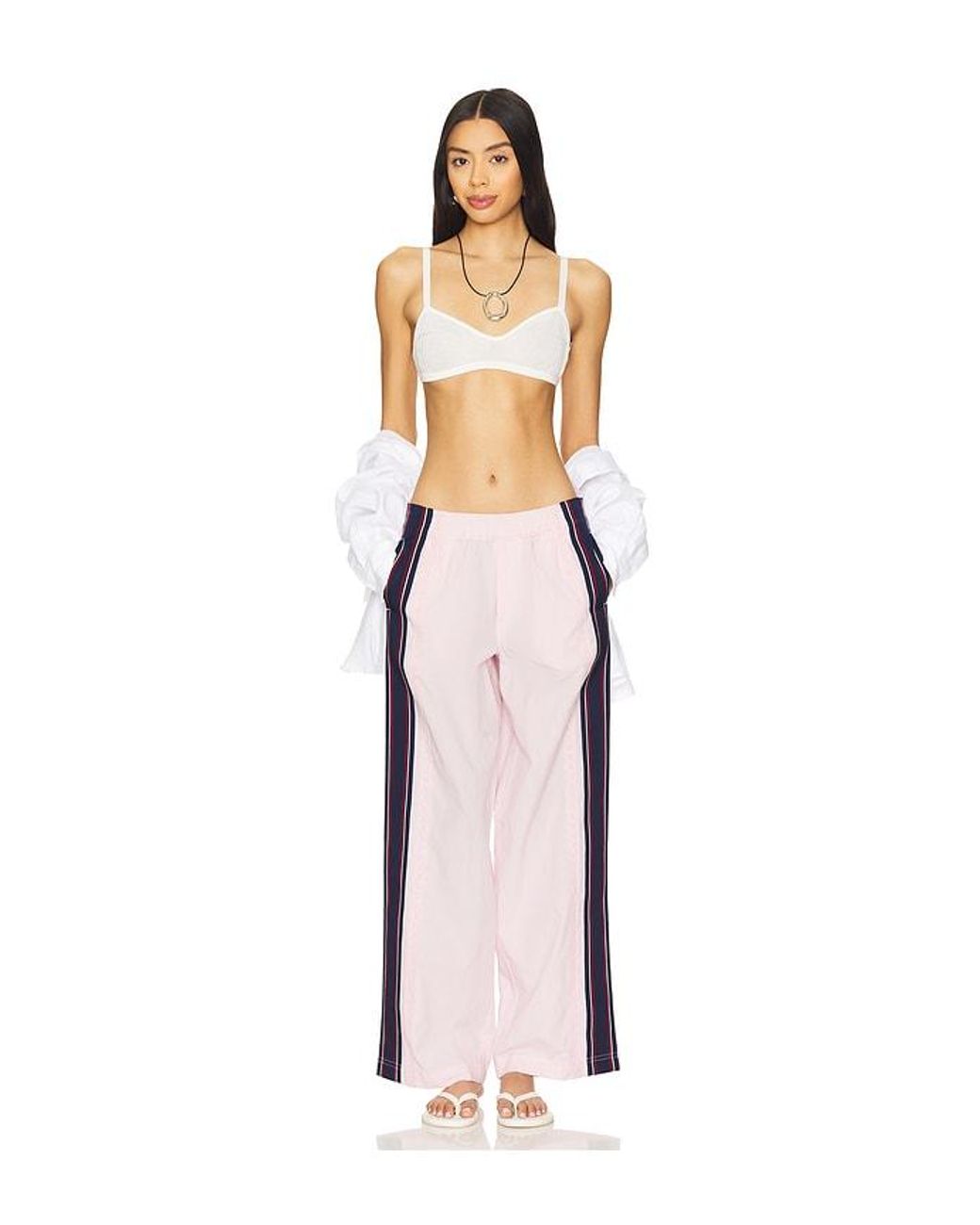 Free People Pink Team Spirit Pull On Pant