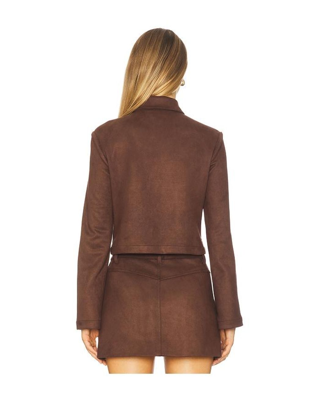 Bardot Brown Lorenzo Faux Suede Shirt
