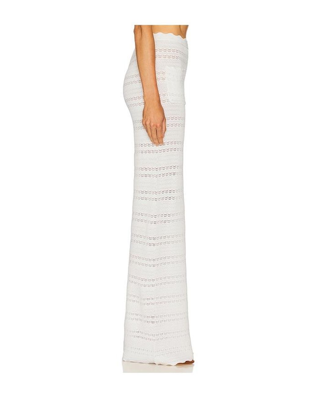 Helsa White Kaitltn Scalloped Pant