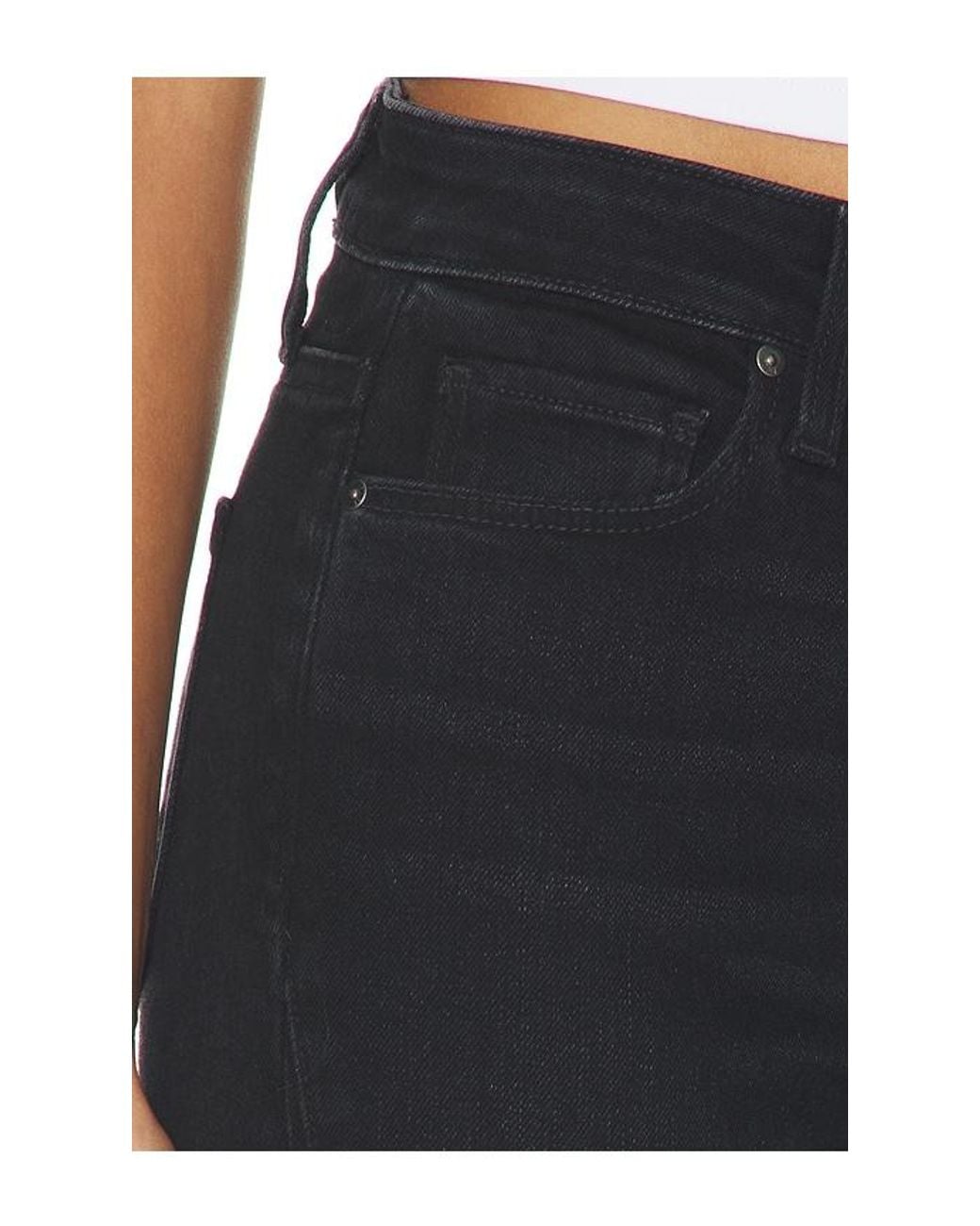 PAIGE Black High Rise Laurel Canyon With Twisted Seam Bootcut Jeans