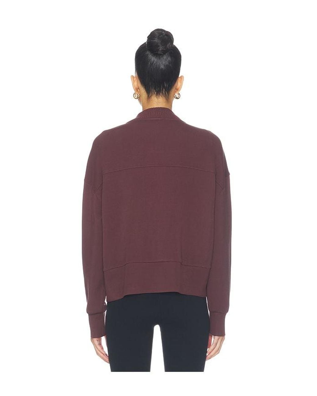 Varley Purple Olwen Button Front Sweater