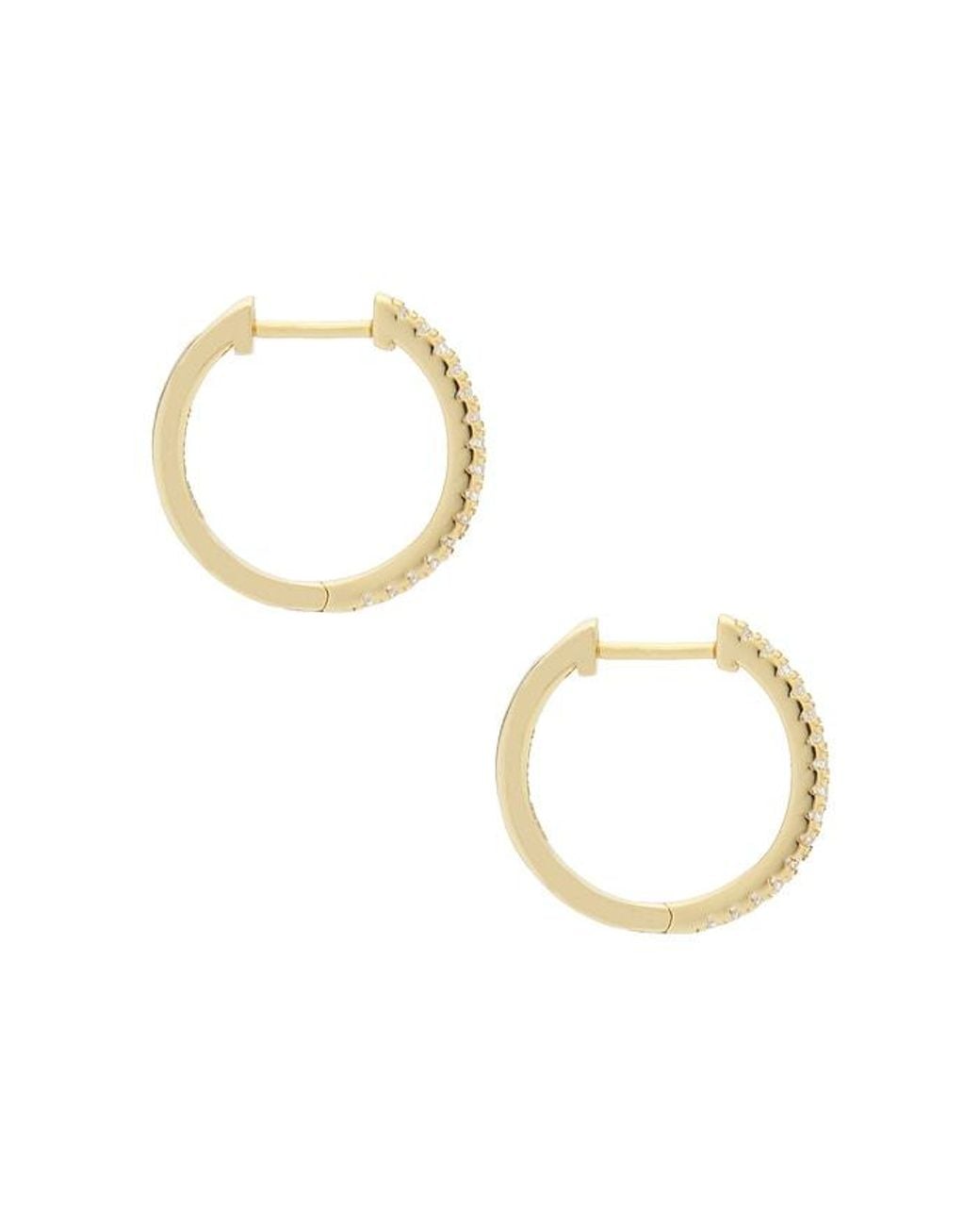 Shashi Metallic Daily Diamond Hoop Earrings