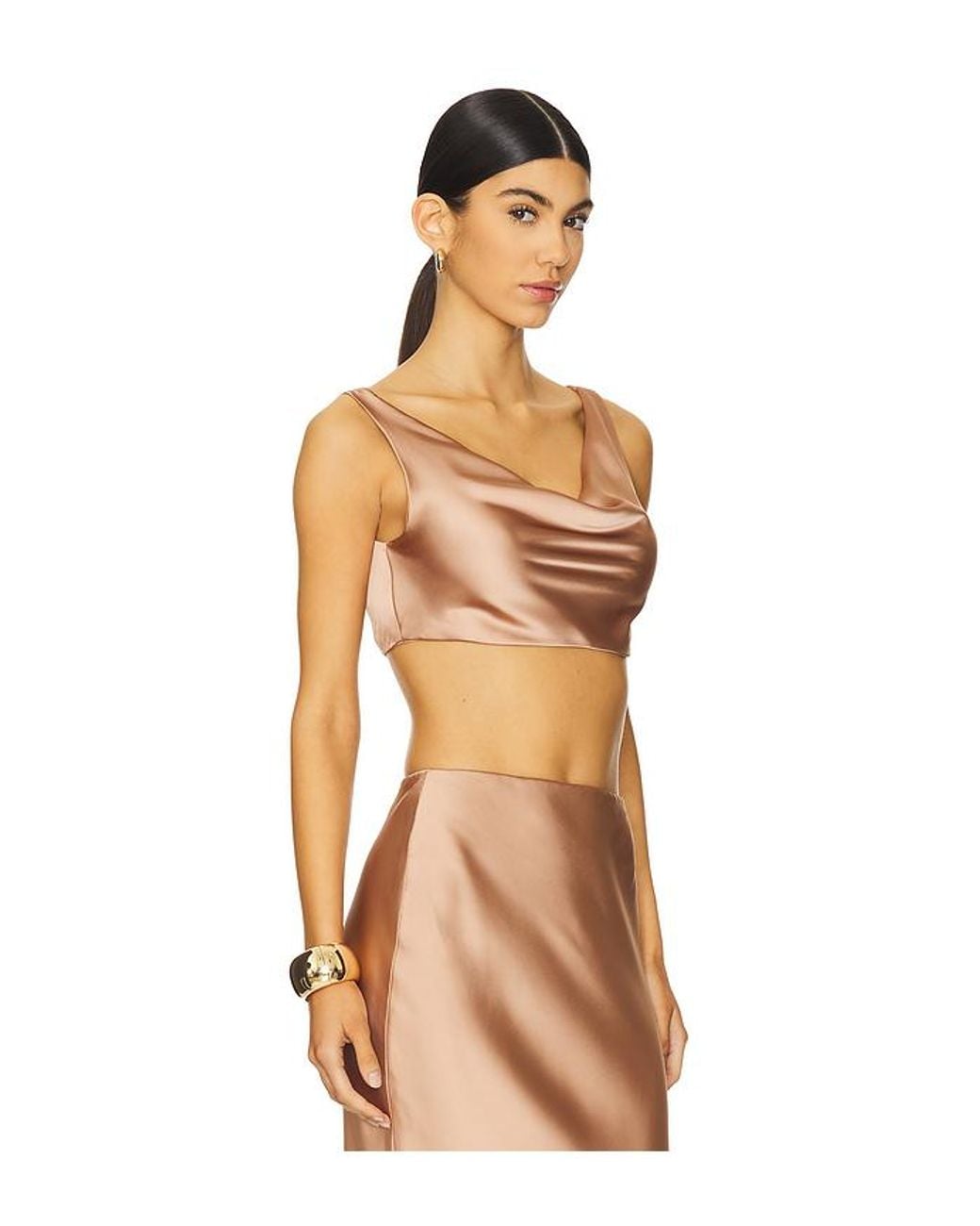 Norma Kamali Natural Maria Cropped Top