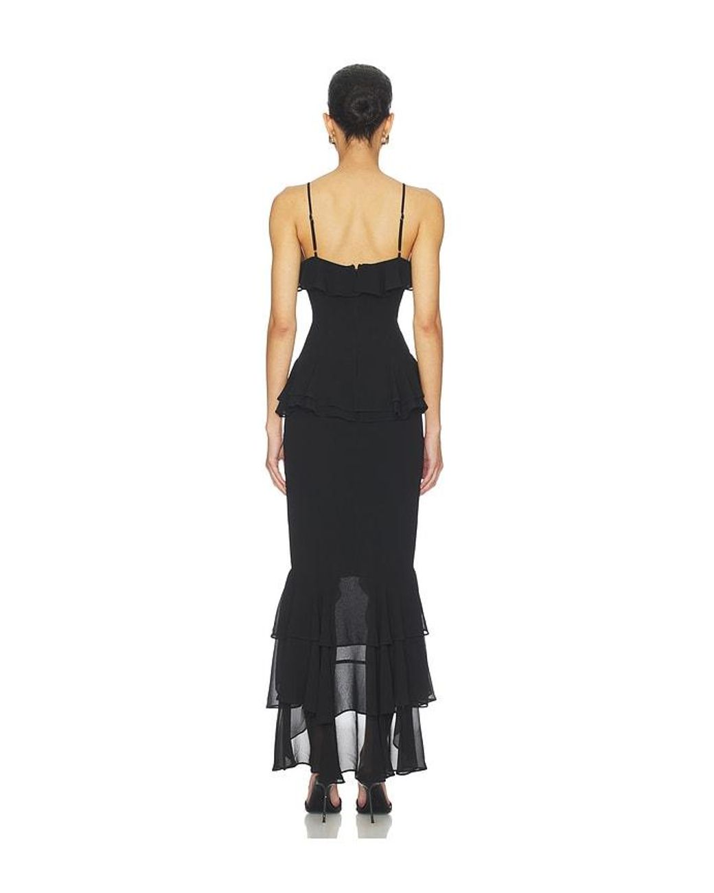 Lovers + Friends Black Melissa Gown